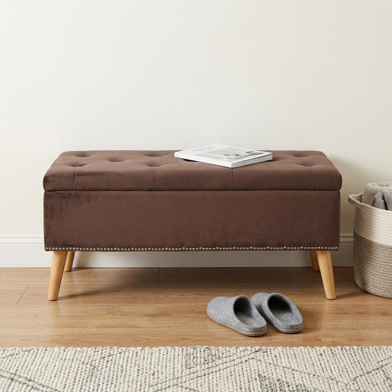 Banc de rangement 17 po en suède