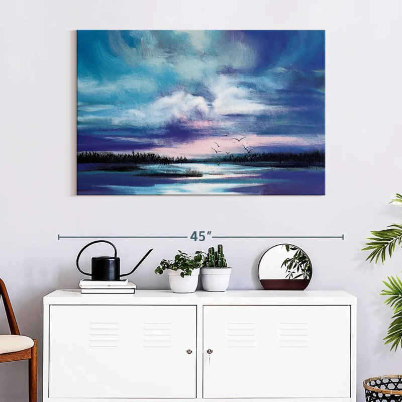 Avery Blue Hour Abstract, 8" H x 12" W