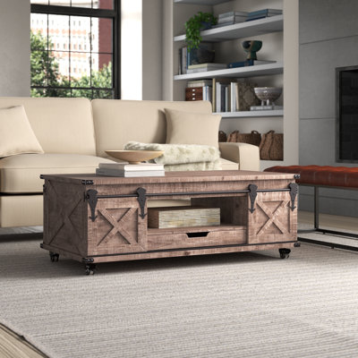 Table basse à roulettes avec rangement Howden