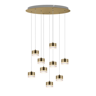 Luminaire suspendu tambour 9 lumières Barnsdall