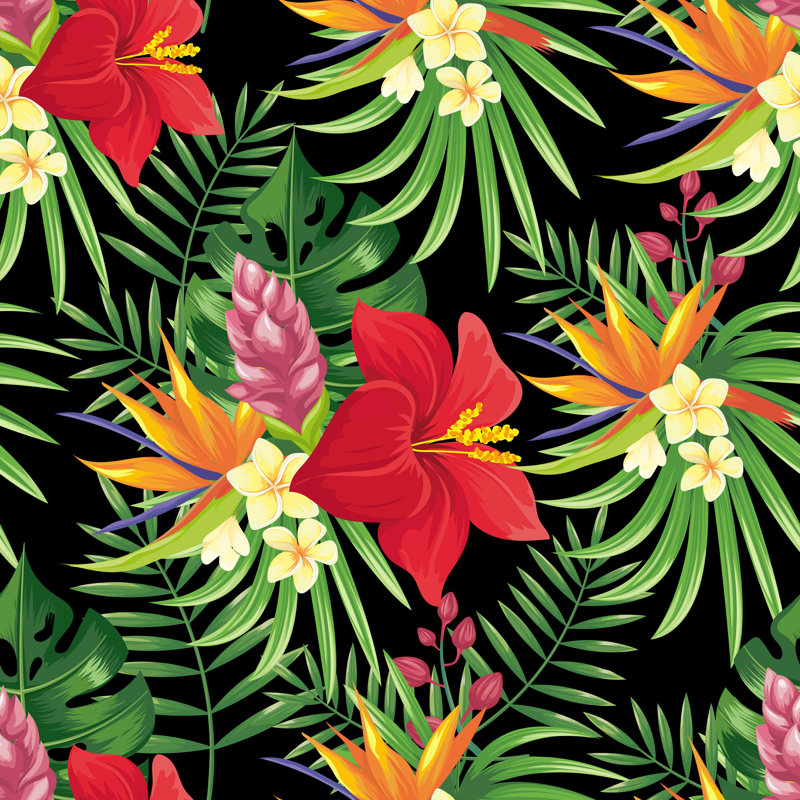 "Fleurs sans soudure" par Tetiana Lazunova - impression sur toile tendue, H 36 po x l 36 po