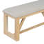 Ensemble de table de salle à manger 6 pièces pour 6, table de cuisine en bois de 60 po et 4 chaises avec banc et base en tréteaux pour la cuisine et la salle à manger-1394290994