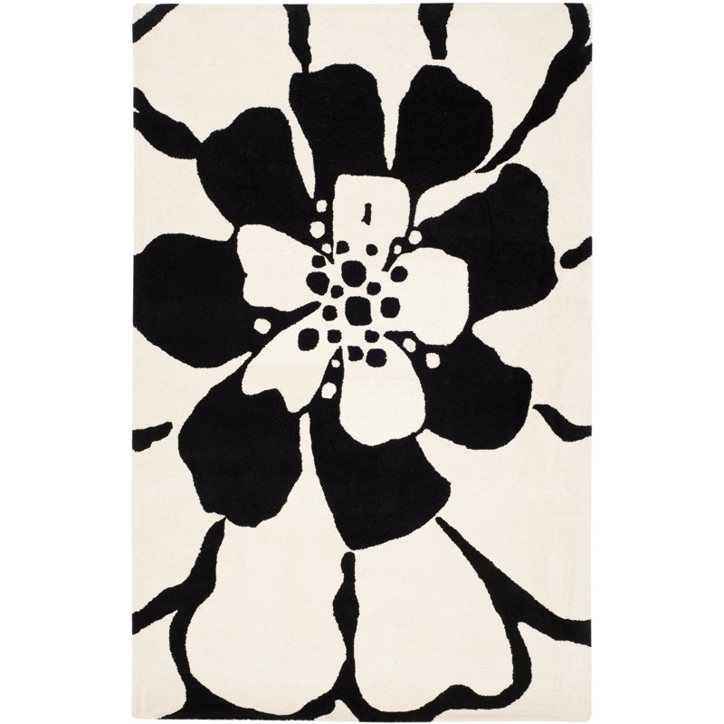 Leonardo Floral Wool Hand Woven Area Rug, Rectangle 152 x 244 cm