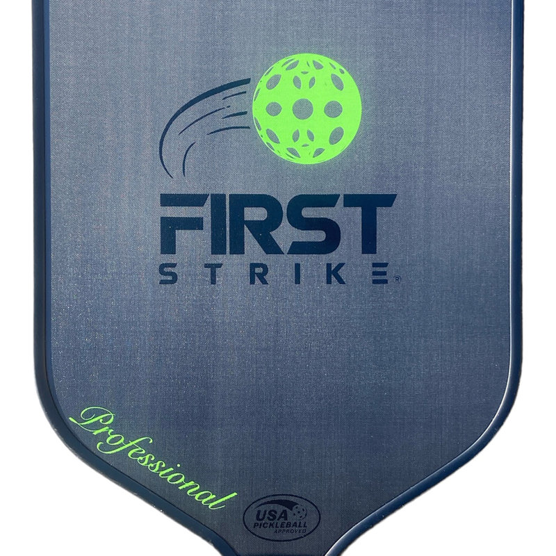 First Strike Pickleball: Professional Pickleball Paddle - Elongated, 16.4 x 7.5", Polymer Core, Carbon Fibre Surface, Advanced Edge Guard, 4 1/4" Grip