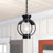 Adolpha 1 - Light Black Glass Outdoor Hanging Lantern