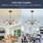 Harjeevan 6 - Light Antique Brass Dimmable Chandelier with Glass Globe