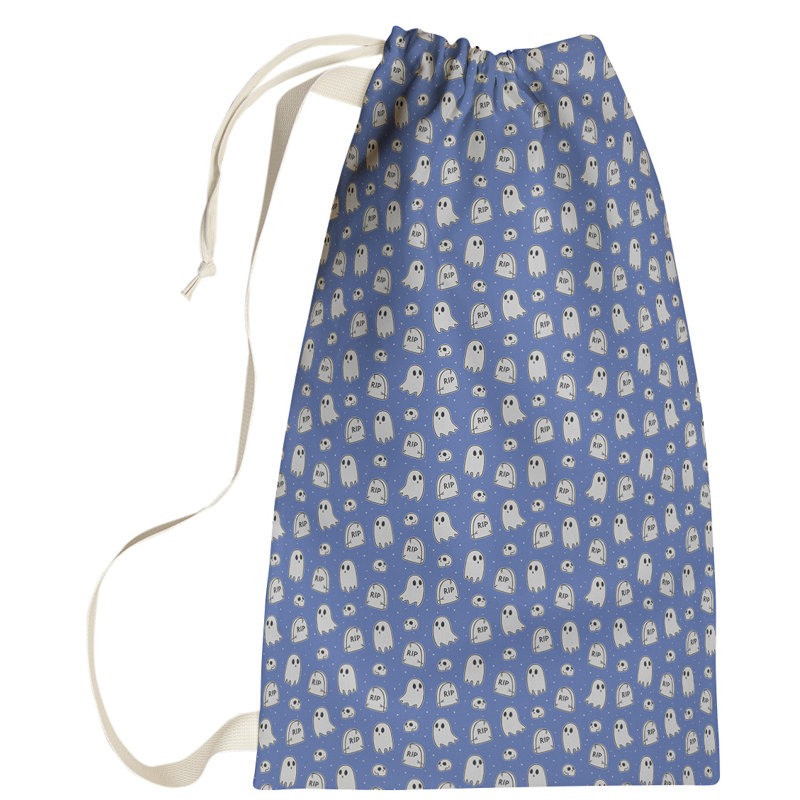 Kitterman Fabric Laundry Bag with Handles, Large (76.5" H x 29.5" W x 1.5" D), Blue