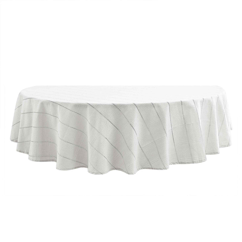 Izod Chadwick Linen 70" Round Tablecloth, Off White