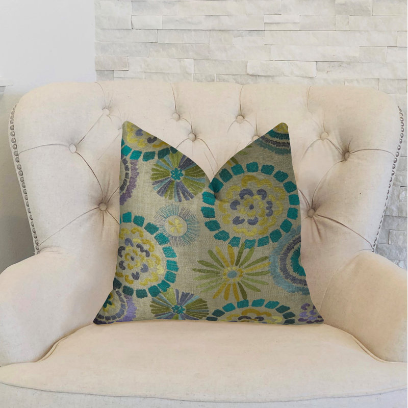Coussin de luxe fabriqué à la main Paulina, 16 po x 1 po, Coussin décoratif