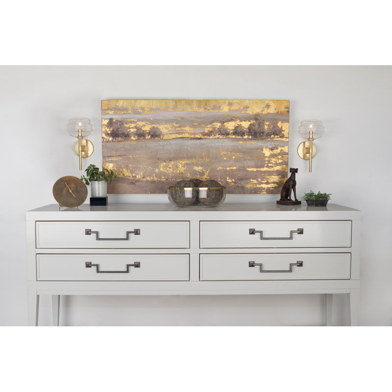 Horizon 1 - Light Wallchiere, Modern Brass, Clear