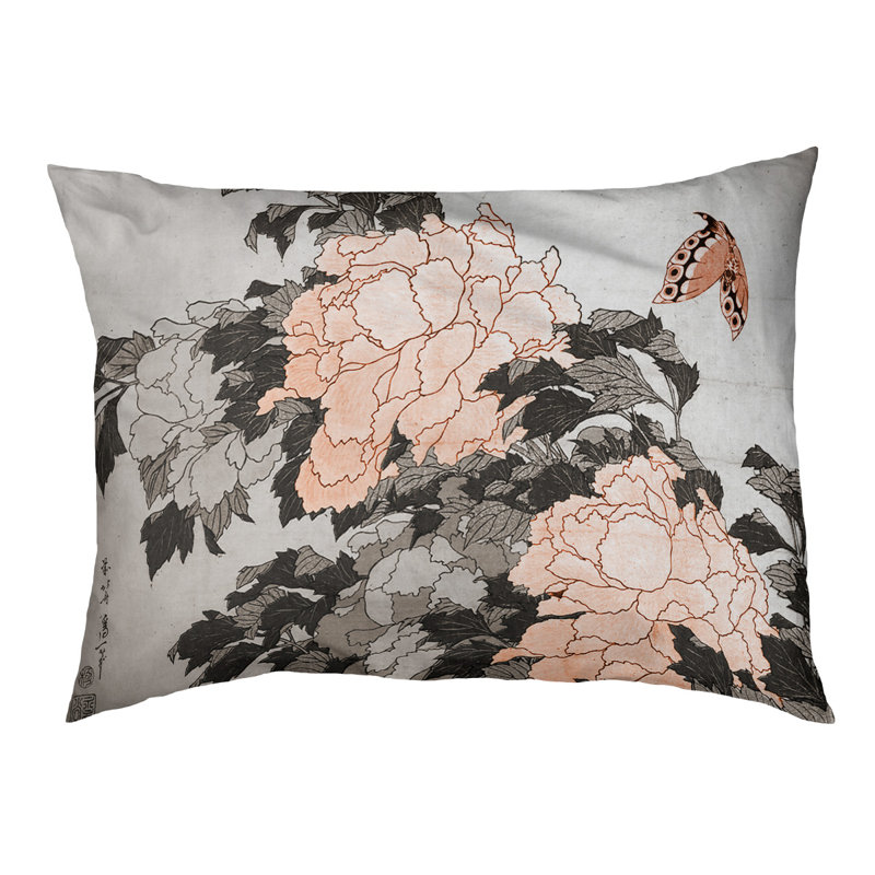 Coussin Burkart, L 19,5 po x l 29,5 po, Orange / Noir