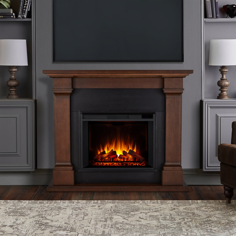 Callaway 63" Grand Electric Fireplace by Real Flame, Chestnut Oak