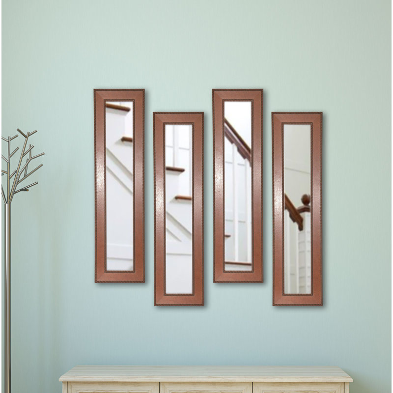 Eleanora Wood Flat Wall Mirror, 31.5" H x 10.5" W