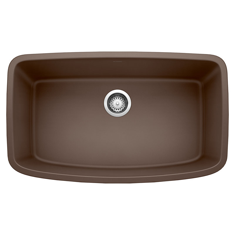 Valea SILGRANIT 32" Super Single Undermount Kitchen Sink, Café Brown