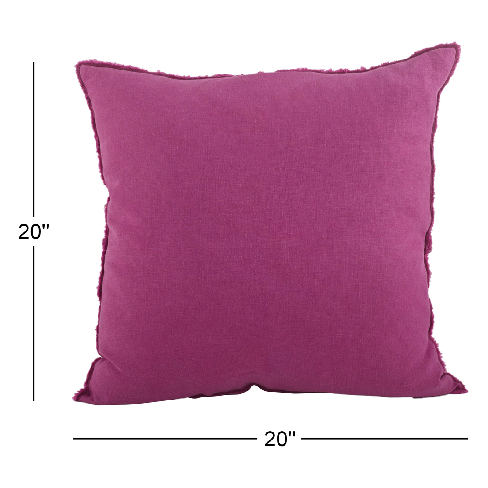 Filia 20" x 20" Linen Throw Pillow, Fuchsia