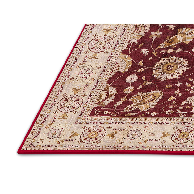 Tapis oriental ivoire / rouge Rorik, Rectangle 8 pi x 12 pi