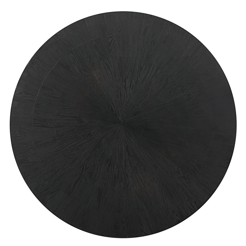 Evalee 60'' Round Black Oak Dining Table