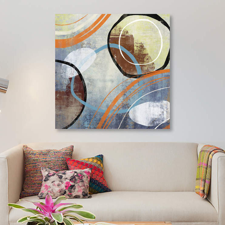 «Winter Play», reproduction sur toile, H 48 po x l 48 po x P 1,5 po, Pas de tapis, Toile tendue