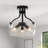 3 - Light Glass Drum Semi Flush Mount Light-1989543239