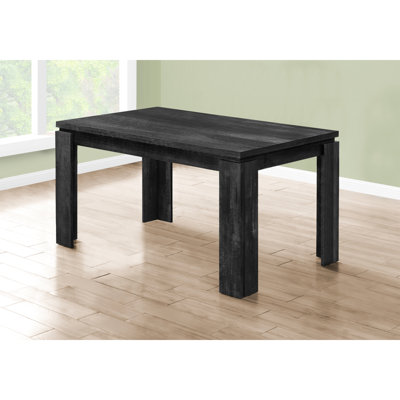 Black Laminate 60" Rectangular Table, Contemporary Style, For Kitchen And Dining Room Use, Stable Modern & Rectangular, Laminate, Robust Structure, Se