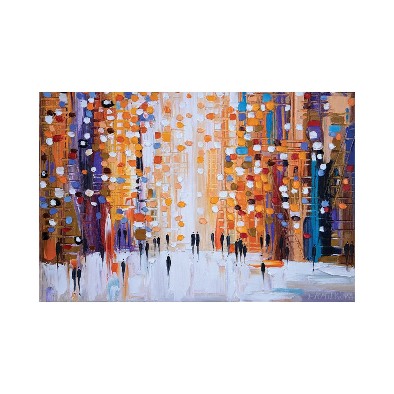 Sunset Walk by Ekaterina Ermilkina - Print on Canvas, 20.32cm H x 30.48cm W x 1.91cm D, Wrapped Canvas
