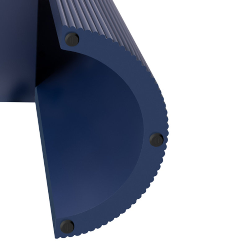 Entryway Table with Fluted Design, Navy
