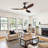  3-Blade Modern Farmhouse Smart LED Ceiling Fan with Dimmable Light in Dark Walnut-638042302-649755465