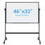 Tableau blanc magnétique réversible à double face effaçable à sec, 46 po x 32 po-117138165