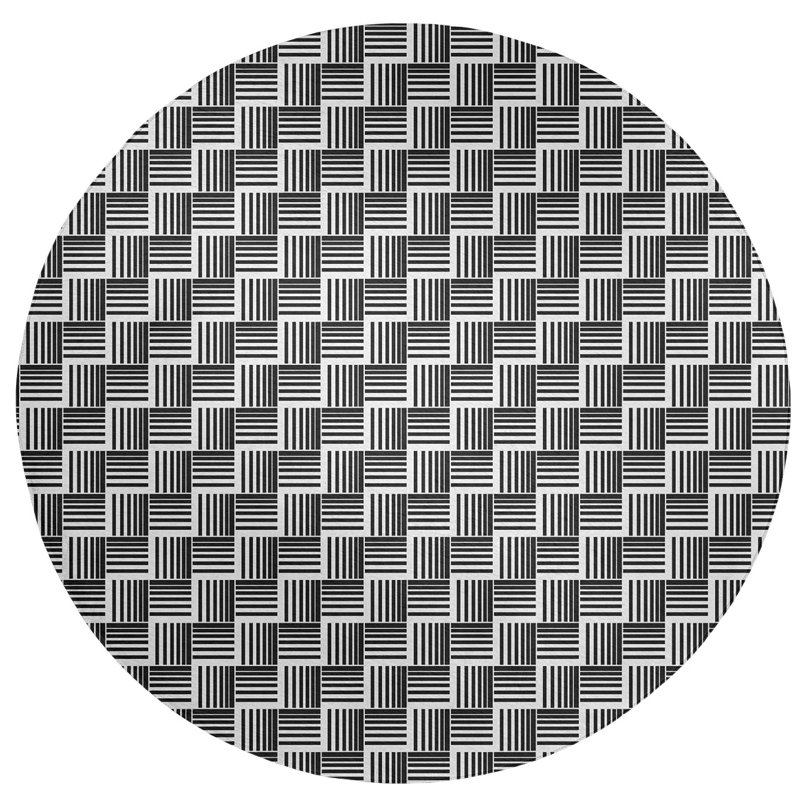 Chenille Indoor Rug, Round 5'