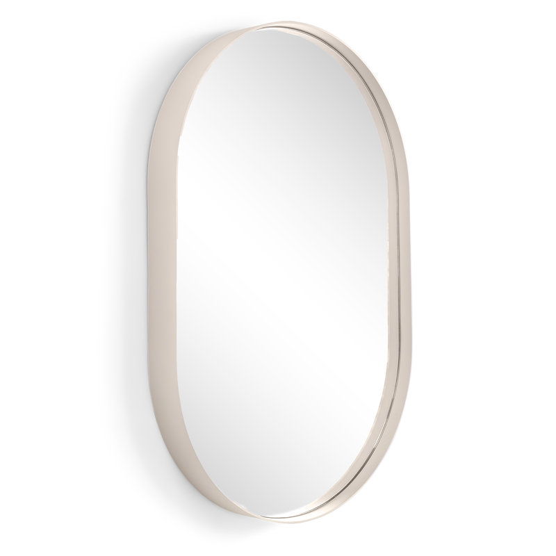 Donna Metal Flat Wall Mirror, Silky Taupe