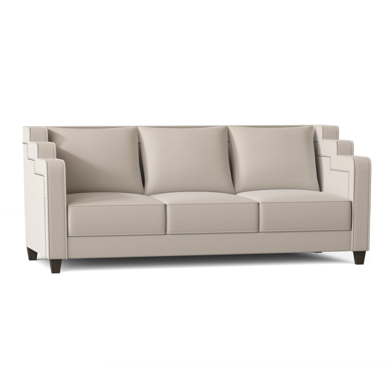 Abbey Sofa, Bella Black Performance Velvet, Brown Mahogany