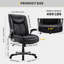 181kg Capacity  Ergonomic PU Leather Office Chair, Adjustable Lumbar Support & Flip-Up Arms-885265490