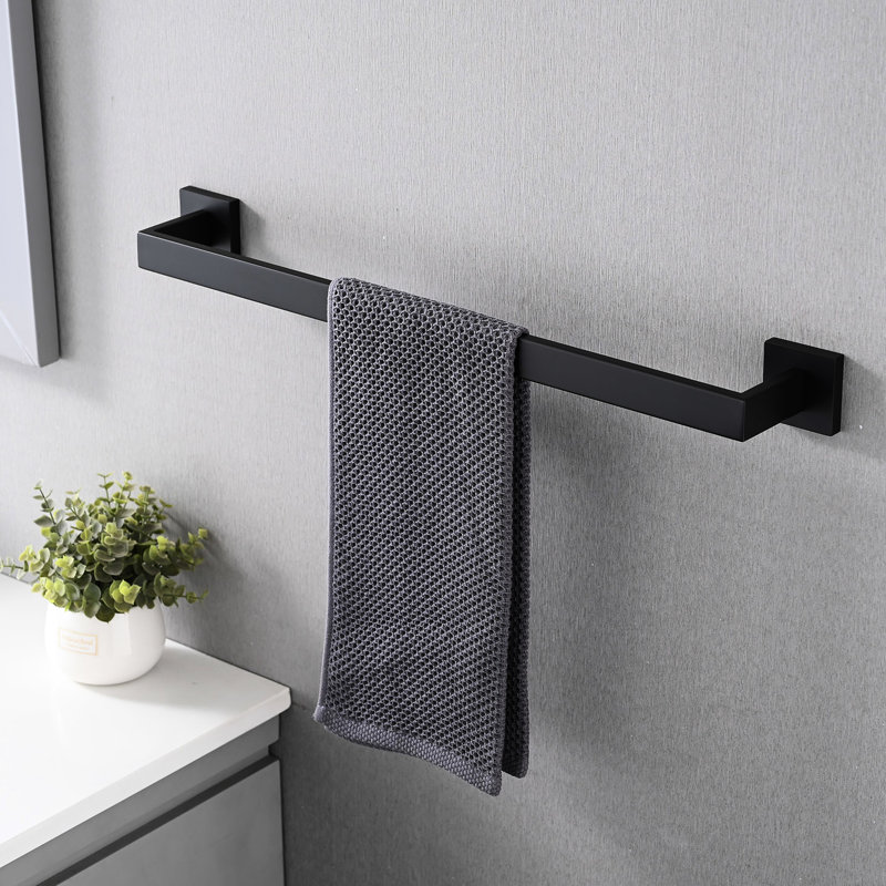 Matte Black Bathroom Hardware Collection - 4 Pieces, 304 Stainless Steel, Scratch-, Modern Design, Effortless Installation For Multiple Areas 4 In Rust-, Design Bathroom, Toilet, Kitchen, Living Room