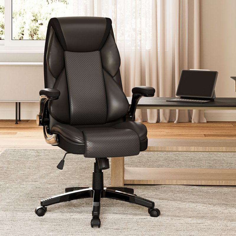 Alahni Executive Chair with Headrest, Black/Black