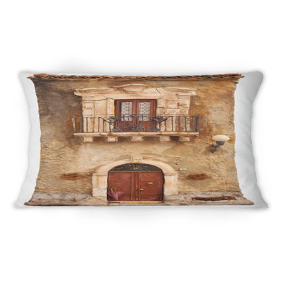 Detail Of Brown Miniature House -1 Children''s Art Printed Throw Pillow