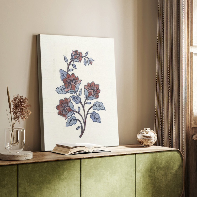 Fleurs dessinées à la main II - galerie Cavas sur mesure, H 60 po x l 40 po