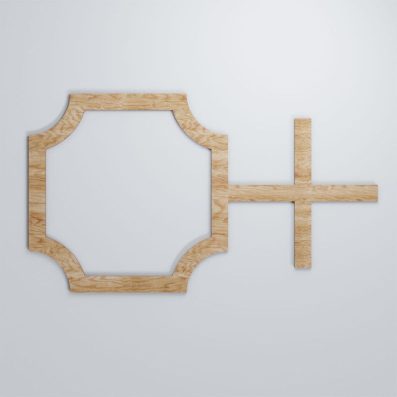 Panneaux muraux décoratifs Bradley, Chêne rouge, H 15 3/8 po x l 26 7/8 po x P 1/4 po