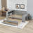 Full Size Daybed with Storage Drawers, LED Light, Charging Station and Desk-1819933874