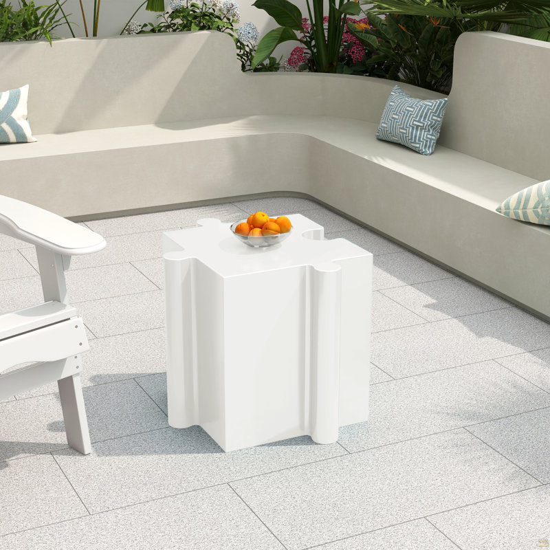 Table d'appoint Art, Blanc