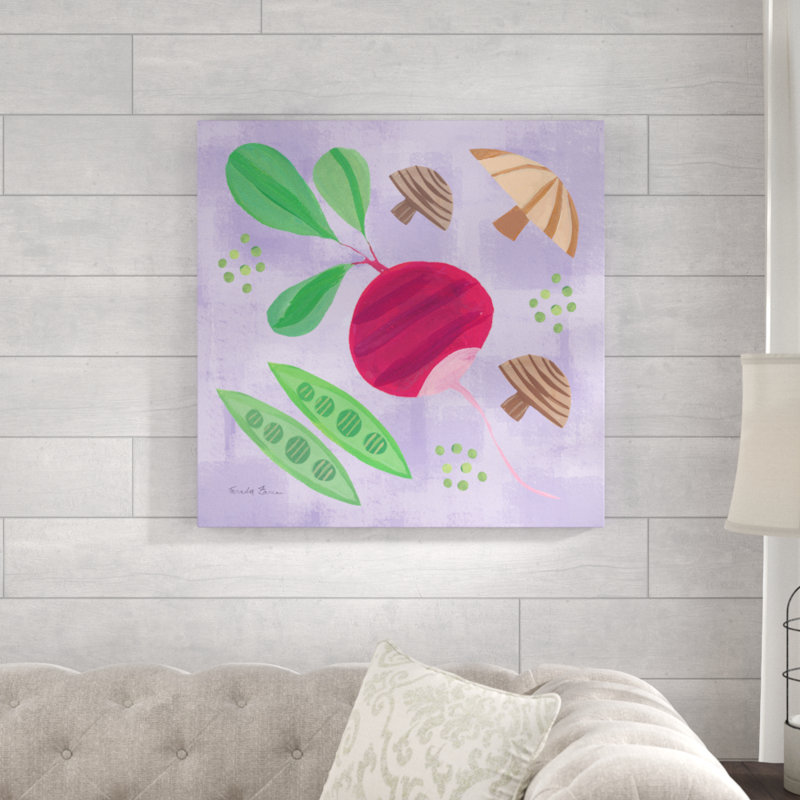 Veggie Time III by Farida Zaman - Wrapped Canvas Painting, 76cm H x 76cm W