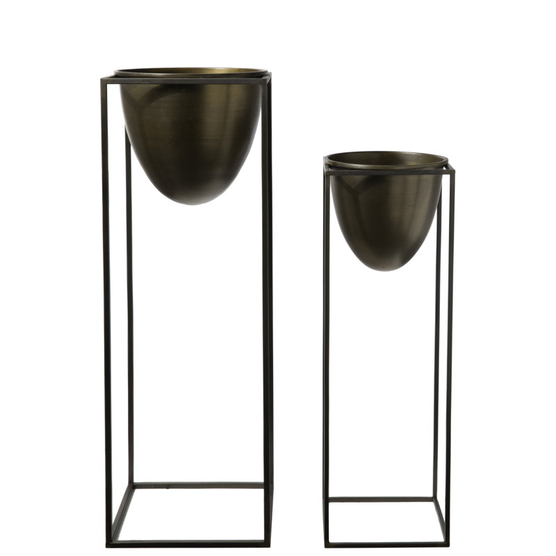 Ensemble de pots de fleurs en métal 2 pièces Sofren