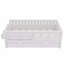 Simple avec bibliothèque intégrée avec tablettes de rangement et petit escalier, rails de sécurité de haute qualité et lit gigogne, finition blanche-1984364919-1984364680