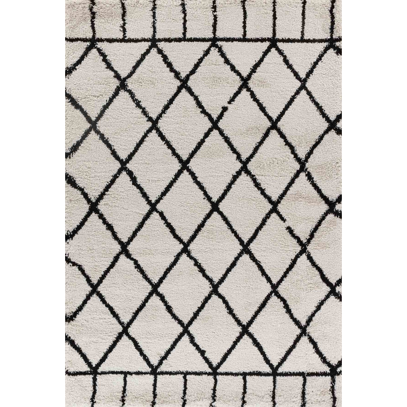 Franke Geometric Shag Area Rug, Rectangle 80 x 150cm