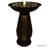 Roba Metal Crosshatch Weather-Resistant Outdoor Water Fountain with Light
