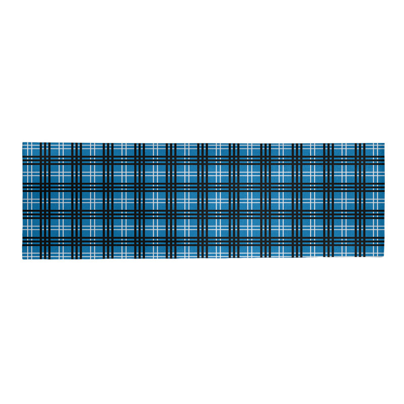 Tapis à carreaux bleu, Tapis de couloir 2 pi 6 po x 8 pi