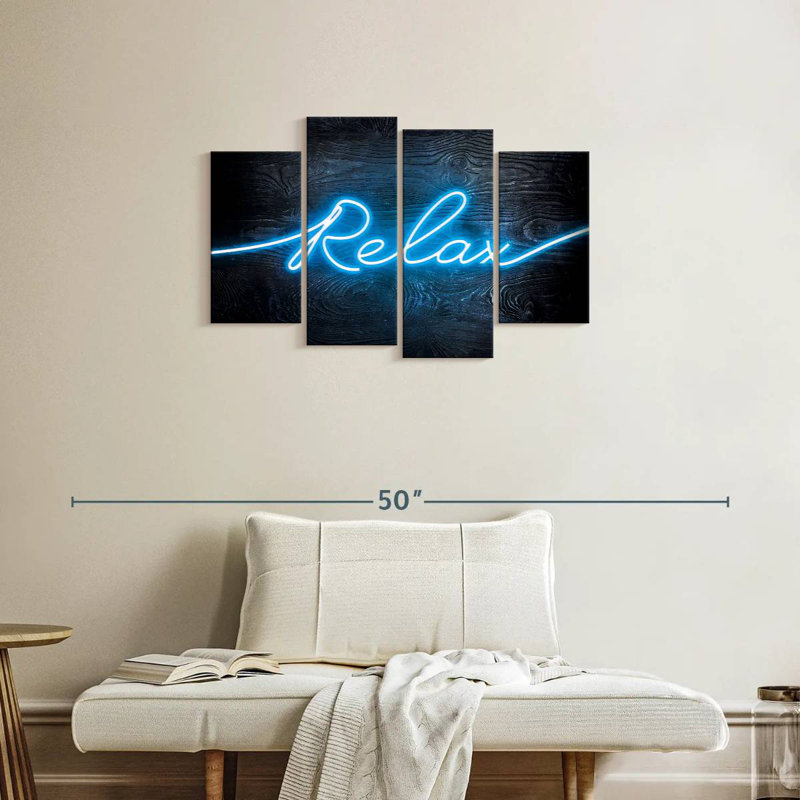 Bleu néon Tergel Relax, H 22 po x l 36 po
