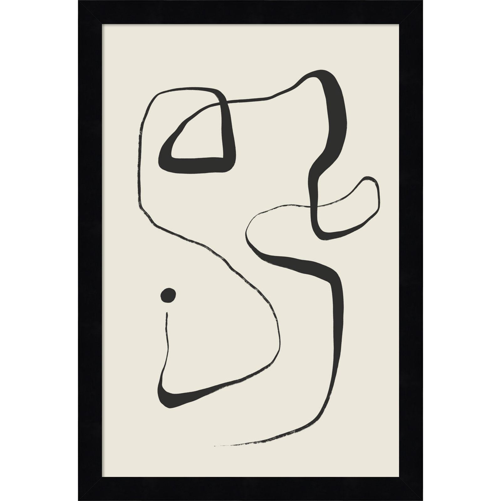 Galya "The Point" Print by Treechild, 17" H x 12" W, Black