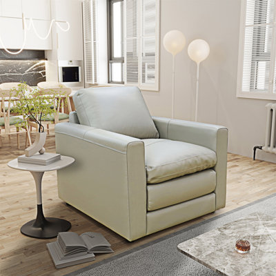 Chaise rembourrée avec coussin de dossier