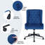 Fauteuil de direction pivotant en velours Angharad-1718068557