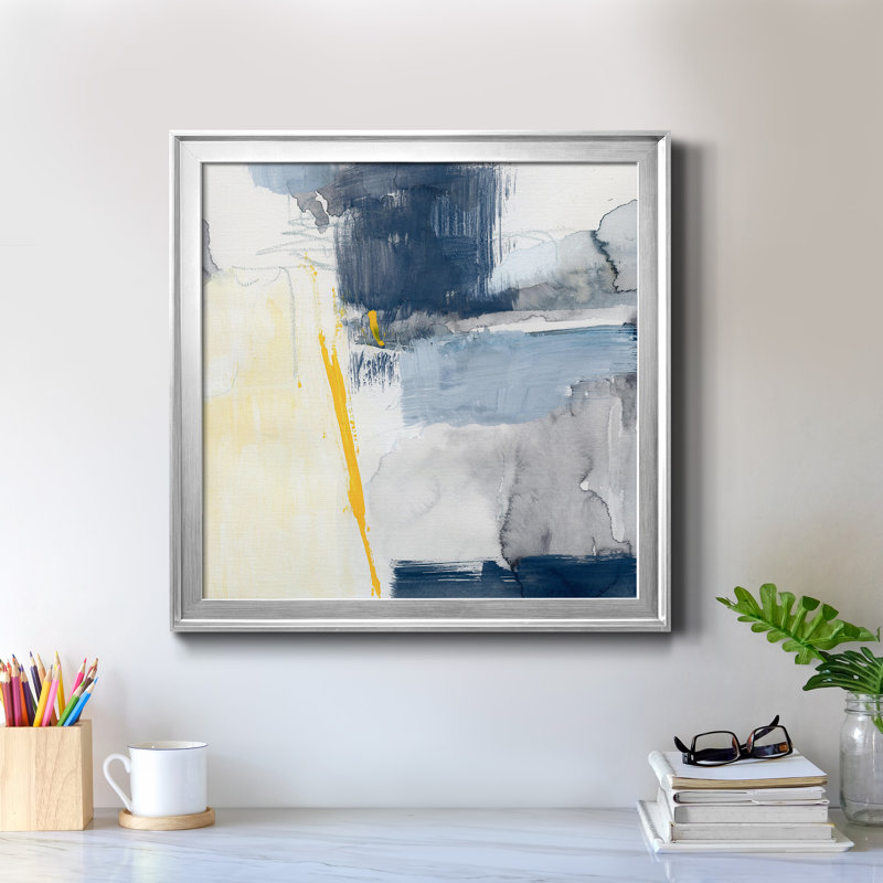 " Raio II " Painting Print, Silver Framed, 32" H x 32" W x 1" D